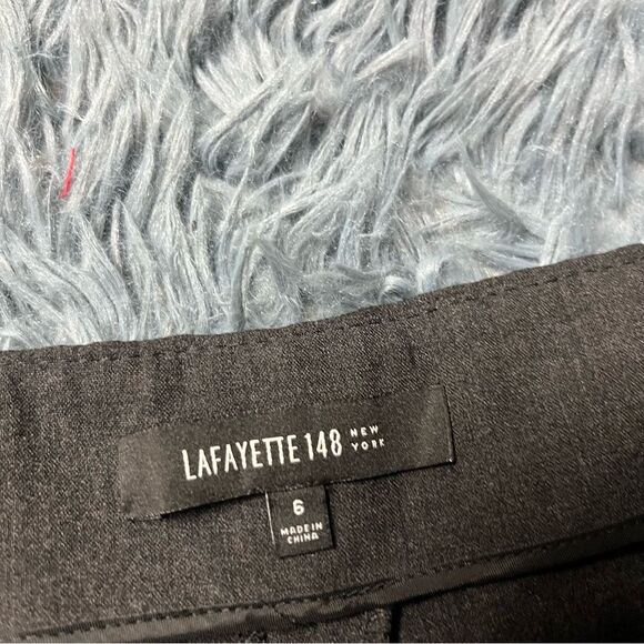 Lafayette 148 New York Pants Womens 6 Gray Wool Slim Fit Workwear Career - Picture 6 of 6